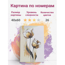 Картина по номерам Раскрасим сами цветы белые холст на подрамнике 40х60 см Картина по номерам Раскрасим сами цветы белые холст на подрамнике 40х60 см