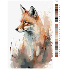 Картина по номерам BRUSHES-PAINTS Лисы R-228 50x70 см