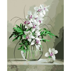 Живопись по номерам Paintboy Белые цветы 40x50