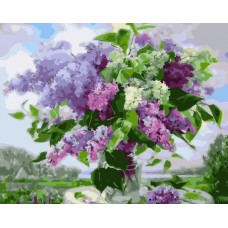Картина по номерам Paintboy Деревенская сирень, 40x50 см