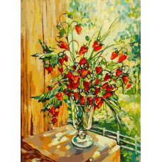 Картина по номерам Белоснежка Земляника на даче, 30x40