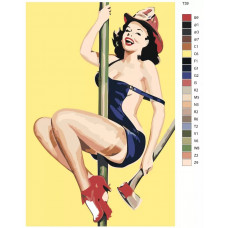 Живопись по номерам BRUSHES-PAINTS Девушка пожарная