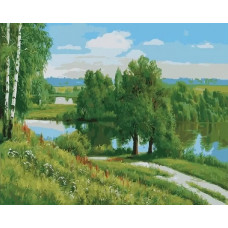 Картина по номерам Paintboy Вдоль реки, 40x50 см