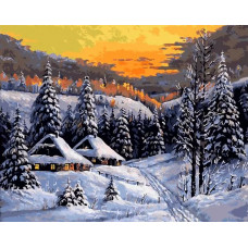 Картина по номерам Paintboy Зимний вечер, 40x50 см
