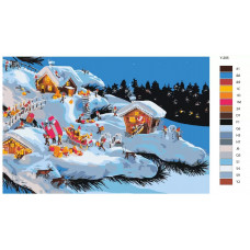 Картина по номерам BRUSHES-PAINTS Помощники Деда Мороза собирают подарки Y295 40x60 см Картина по номерам BRUSHES-PAINTS Помощники Деда Мороза собирают подарки Y295 40x60 см