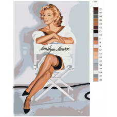 Живопись по номерам BRUSHES-PAINTS Мэрилин Монро на стуле