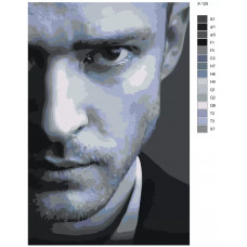Живопись по номерам BRUSHES-PAINTS Джастин Тимберлейк
