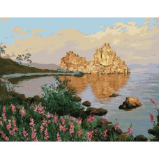 Картина по номерам Цветной Байкал, 40x50