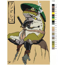 Живопись по номерам BRUSHES-PAINTS Лягушка самурай