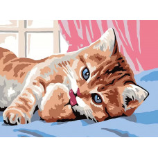 Картина по номерам Белоснежка Кот-чистюля, 30x40
