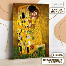 Картина по номерам с дополнительными элементами «Климт. Поцелуй», 30х40 см Картина по номерам с дополнительными элементами «Климт. Поцелуй», 30х40 см