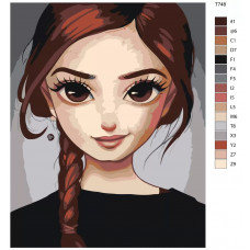 Живопись по номерам BRUSHES-PAINTS Улыбка девочки