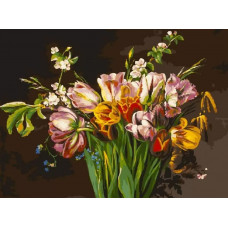 Картина по номерам Белоснежка Голландские тюльпаны, 30x40