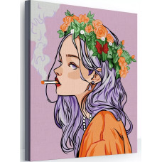 Картина по номерам Hobby Paint Смола и цветы 40х50