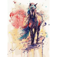 Картина по номерам Paintboy Акварельная лошадка, 40x50