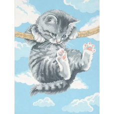 Картина по номерам Dimensions Висящий котенок, 23x30
