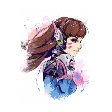 Картина по номерам Красиво Красим Overwatch - D VA В профиль, 60 х 80 см