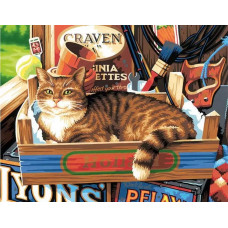 Картина по номерам Dimensions Кошачьи привычки, 28x36