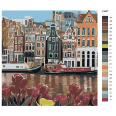 Картина по номерам BRUSHES-PAINTS Голландия Цветландия V-860 40x40 см Картина по номерам BRUSHES-PAINTS Голландия Цветландия V-860 40x40 см