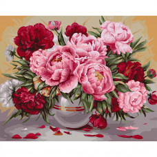 Набор для рисования по номерам "Садовые пионы", 40x50 см, арт. B057