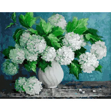Живопись по номерам Paintboy Белые гортензии 40x50