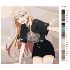 Картина по номерам BRUSHES-PAINTS Марин Китагава W463 40x40 см Картина по номерам BRUSHES-PAINTS Марин Китагава W463 40x40 см