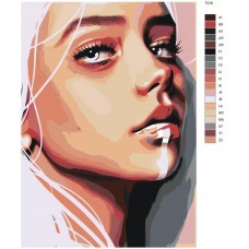 Живопись по номерам BRUSHES-PAINTS Девушка с печальными глазами