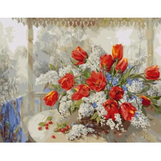 Картина по номерам Paintboy Маки, 40x50 см