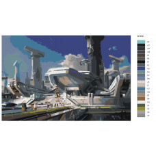 Живопись по номерам BRUSHES-PAINTS Город будущего