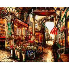 Картина по номерам Paintboy Цветочная лавка на колесах, 40x50 см