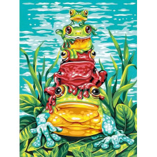 Картина по номерам Dimensions Пирамида из лягушек, 23x30