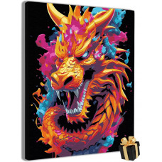 Картина по номерам Арт-студия Unicorn Цветной дракон N-2857 40x50 см