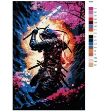Картина по номерам BRUSHES-PAINTS Самурай S-689 40x60 см