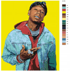 Живопись по номерам BRUSHES-PAINTS Moneybagg yo