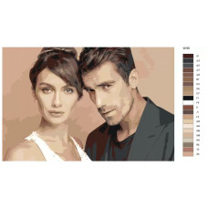 Картина по номерам BRUSHES-PAINTS Турецкий сериал - черно-белая любовь 40x60 см Картина по номерам BRUSHES-PAINTS Турецкий сериал - черно-белая любовь 40x60 см