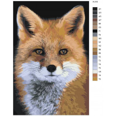 Живопись по номерам BRUSHES-PAINTS Лиса