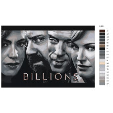 Живопись по номерам BRUSHES-PAINTS Billions