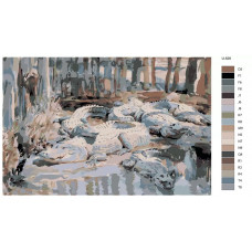 Живопись по номерам BRUSHES-PAINTS Серые аллигаторы