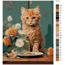 Картина по номерам BRUSHES-PAINTS Рыжий котенок R-173 40x50 см Картина по номерам BRUSHES-PAINTS Рыжий котенок R-173 40x50 см