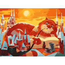 Картина по номерам Белоснежка Вечерняя сказка, 40x50