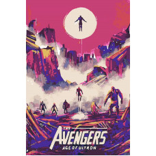 Картина по номерам Красиво Красим Мстители - The Avengers, 50 х 90 см