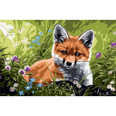 Картина по номерам  Paintboy (Premium) Лисёнок