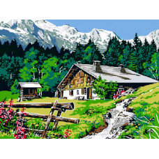 Картина по номерам Paintboy Домик в предгорье, 30x40