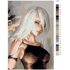 Живопись по номерам BRUSHES-PAINTS Игра Nier Automata. Оператор 6O