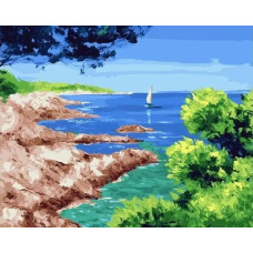 Картина по номерам Paintboy Скальный берег, 40x50 см