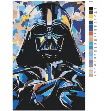 Живопись по номерам BRUSHES-PAINTS Дарт Вейдер - лорд ситхов