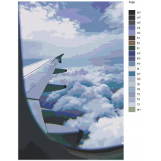 Живопись по номерам BRUSHES-PAINTS Вид из окна иллюминатора