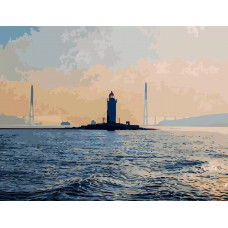 Картина по номерам ВанГогВоМне Маяк Владивостока, 40x50