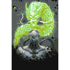 Картина по номерам Красиво Красим Overwatch - Гэндзи и Дракон, 60 х 90 см