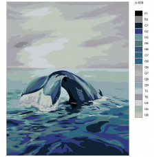 Живопись по номерам BRUSHES-PAINTS Морская жизнь Хвост синего кита Живопись по номерам BRUSHES-PAINTS Морская жизнь Хвост синего кита